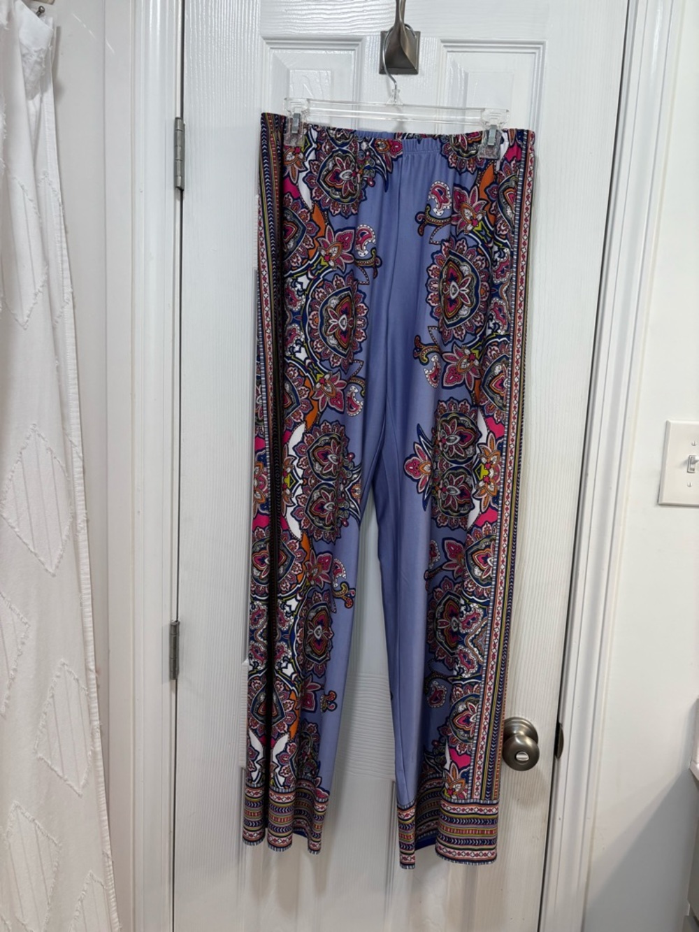 Melissa Paige Lavender Floral Paisley Wide-Leg Pants